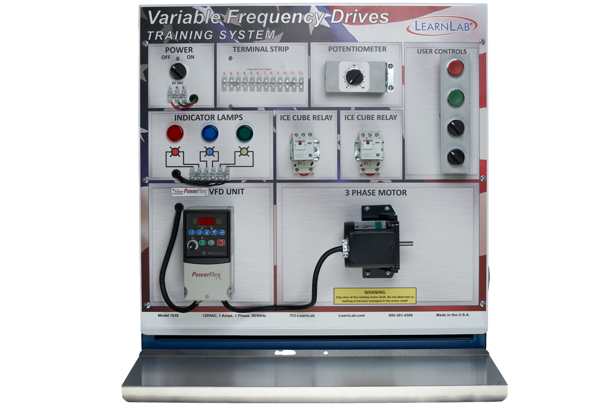 1638 LearnLab VFD Allen Bradley PowerFlex4 hands-on training - LearnLab